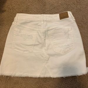 American Eagle White Denim Skirt